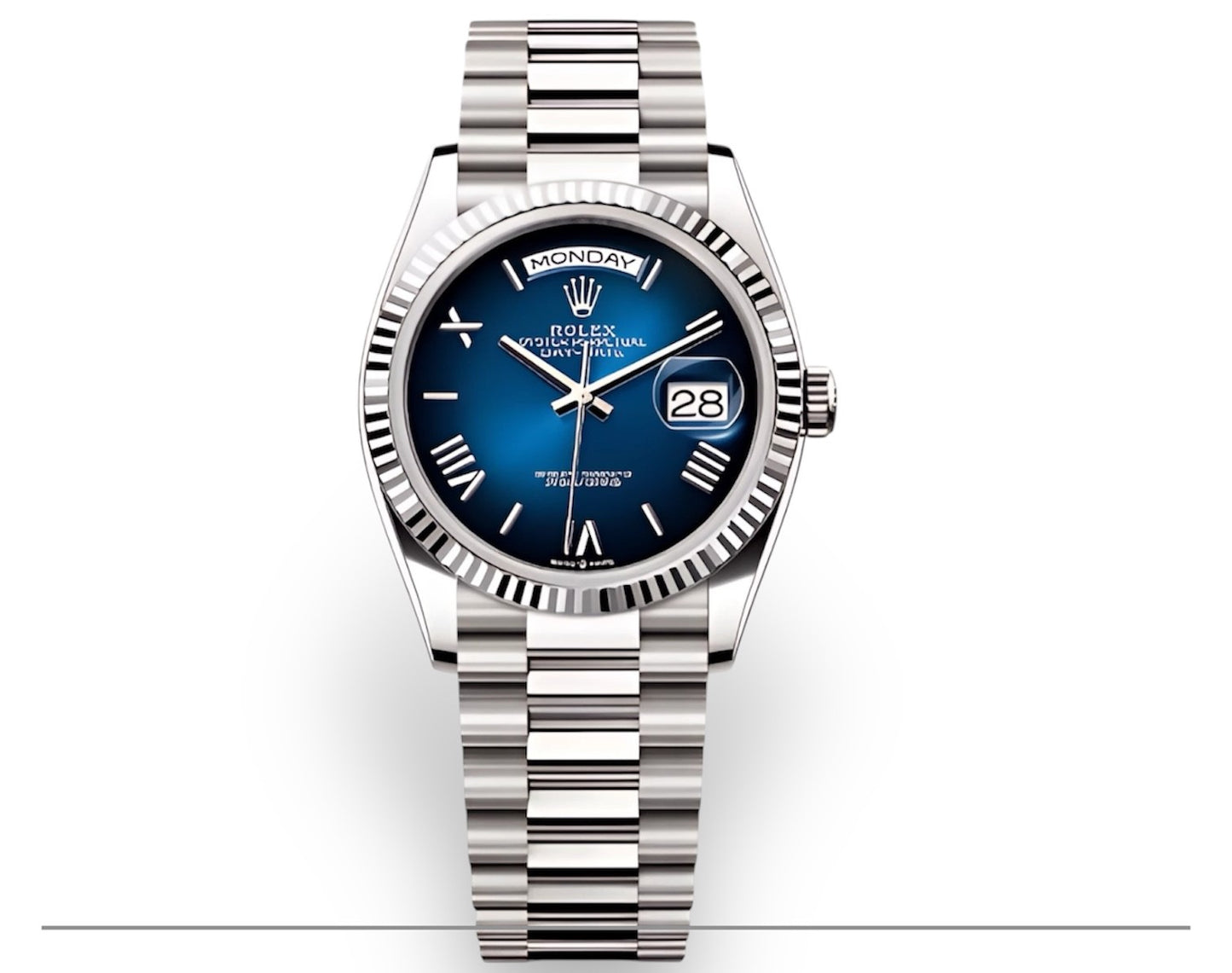 Rolex Day-Date 40 | Cadran Bleu Dégradé