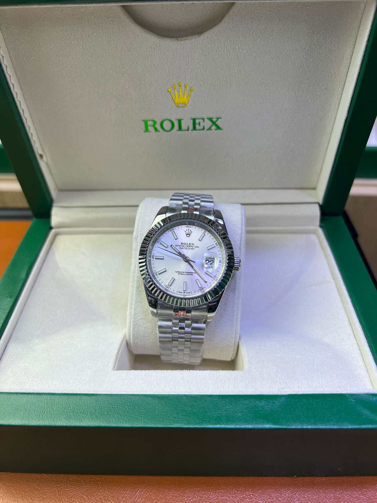 Rolex Datejust 41 montre de luxe homme cadran blanc