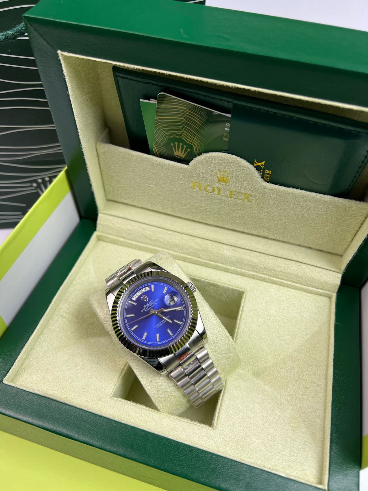 Rolex Day-Date 40 | Cadran Bleu Azur