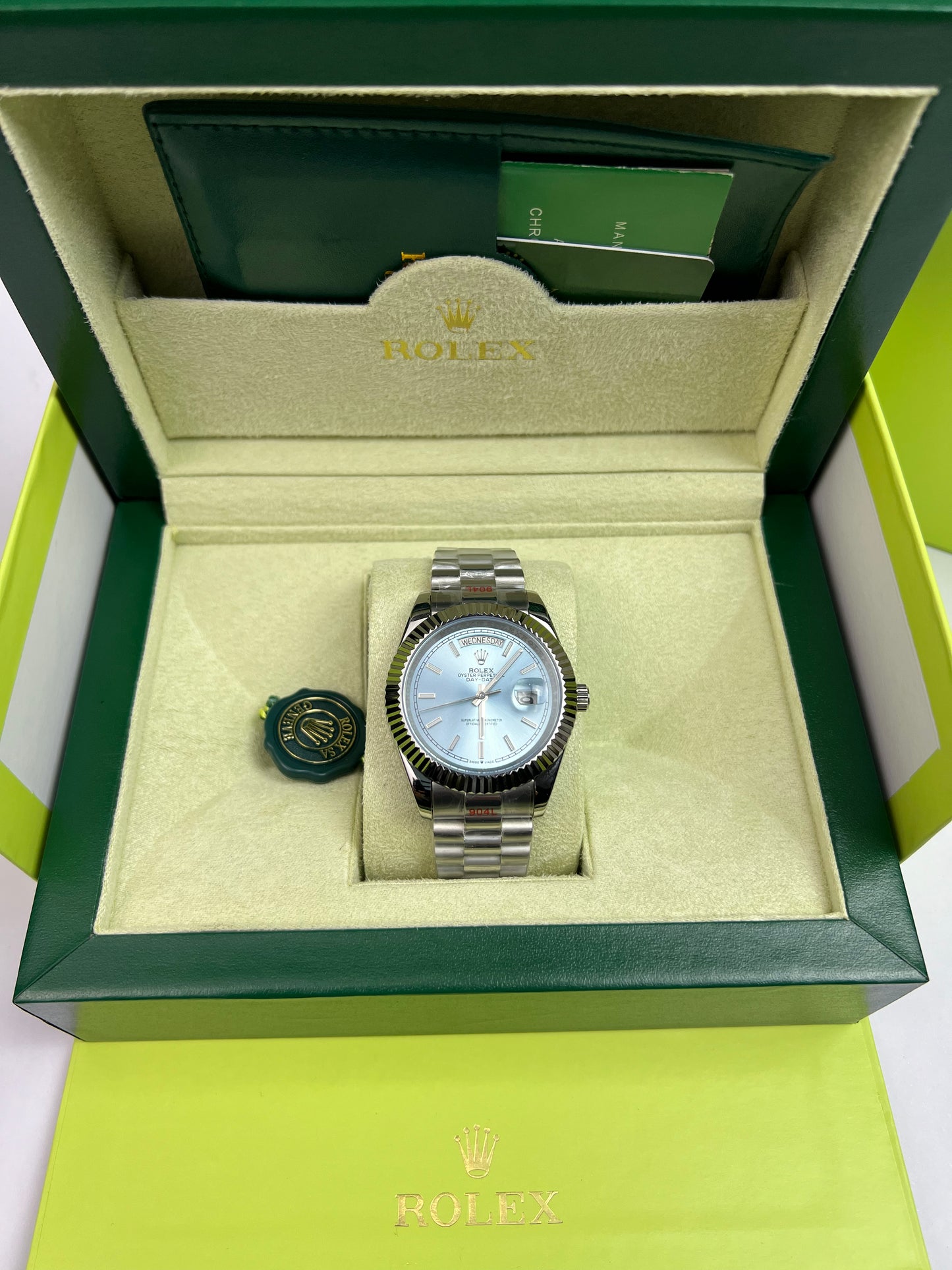 Rolex Day-Date 40 - Cadran Bleu Glacier