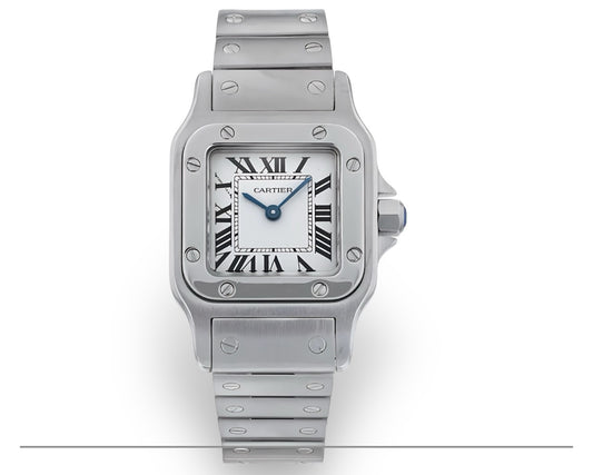 Cartier Santos Galbée Blanc opalin – L’Essence du Style Parisien
