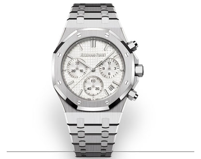 Montre Audemars Piguet Royal Oak Chronograph cadran blanc Maroc