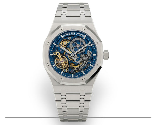 Montre Audemars Piguet Royal Oak Squelette cadran bleu Maroc