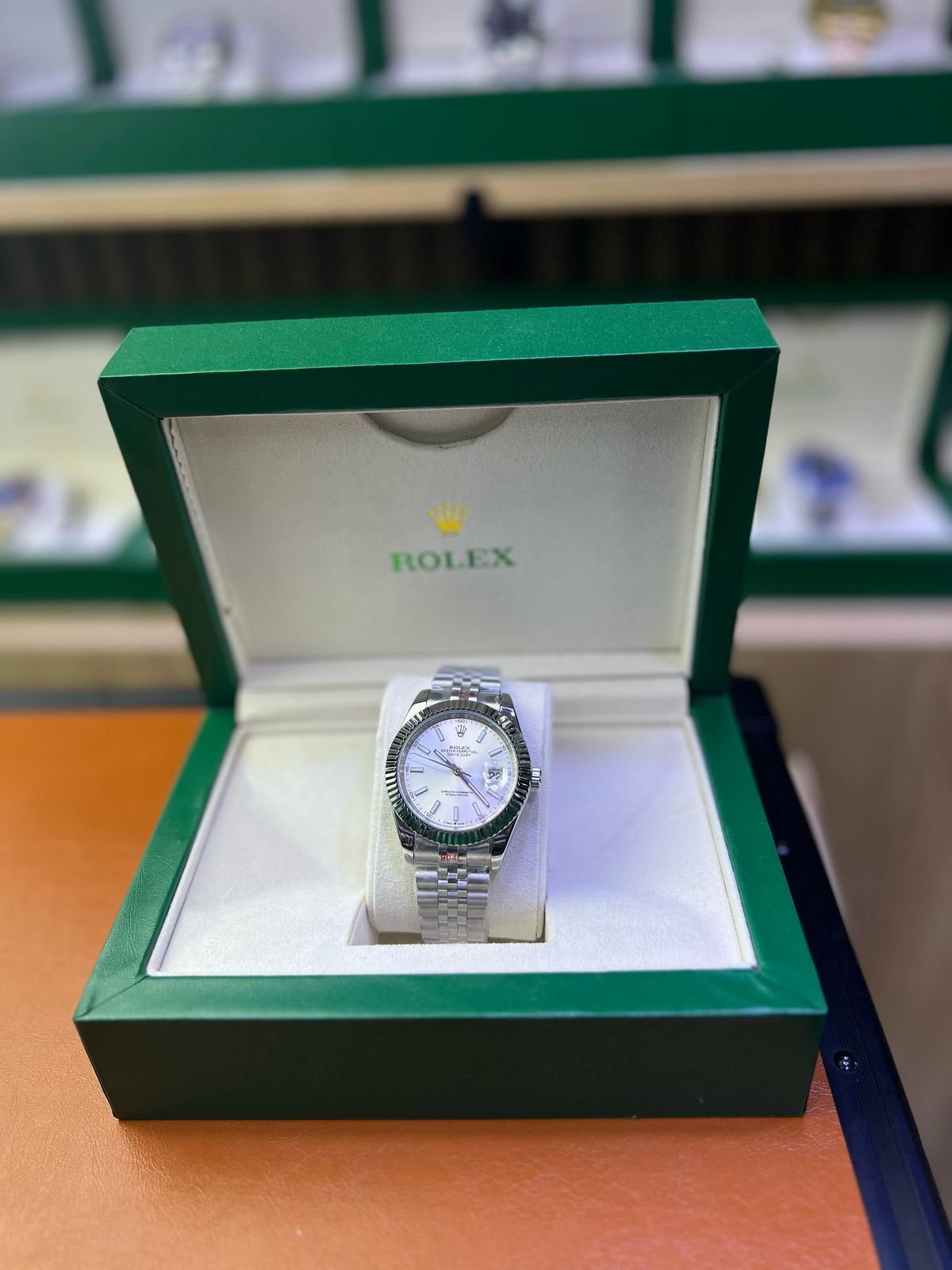 Montre Rolex Datejust 41 cadran blanc luxe Maroc
