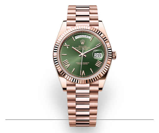 Rolex Day-Date 40 – Or Everose & Cadran Vert Olive