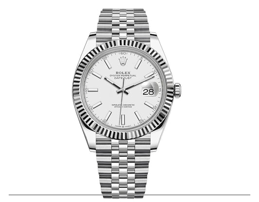 Rolex Datejust 41 cadran blanc prix Maroc