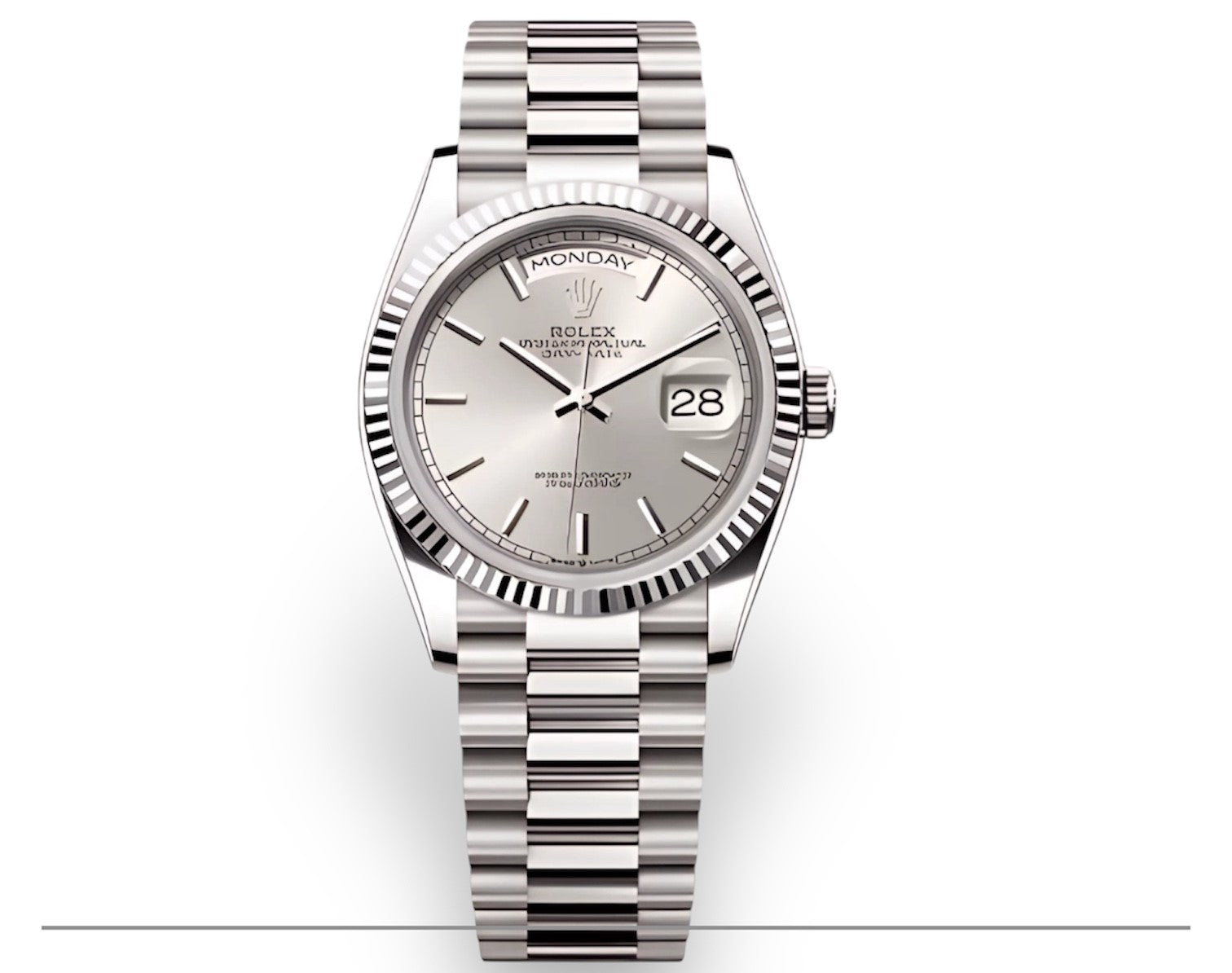 Rolex Day-Date 40 cadran argent prix Maroc