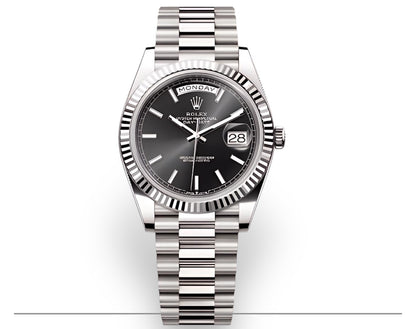 Rolex Day-Date 40 cadran noir prix Maroc