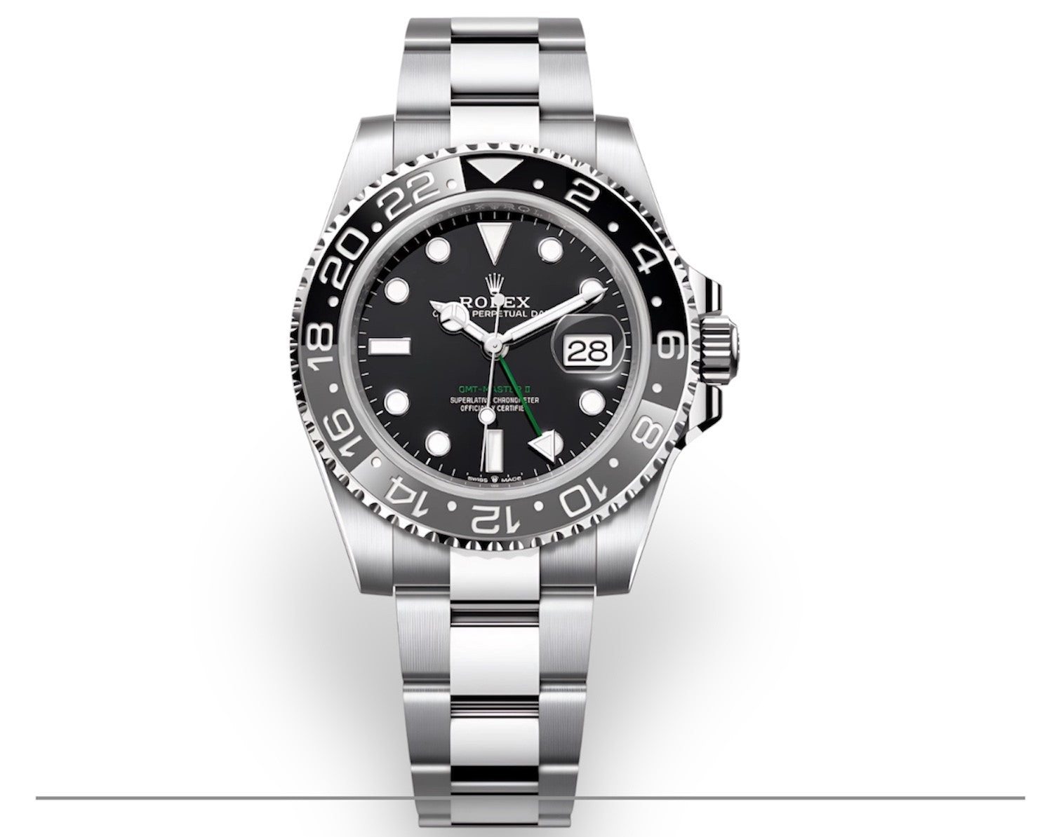 Rolex GMT-Master II LN cadran noir lunette noire prix Maroc
