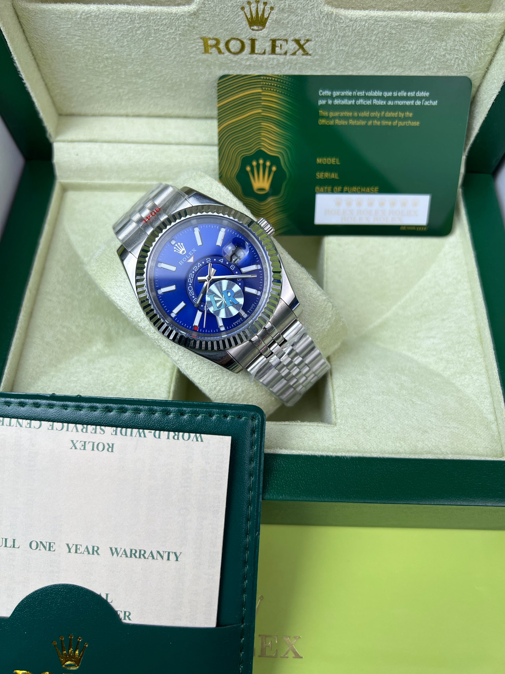 Rolex Sky-Dweller cadran bleu paiement à la livraison