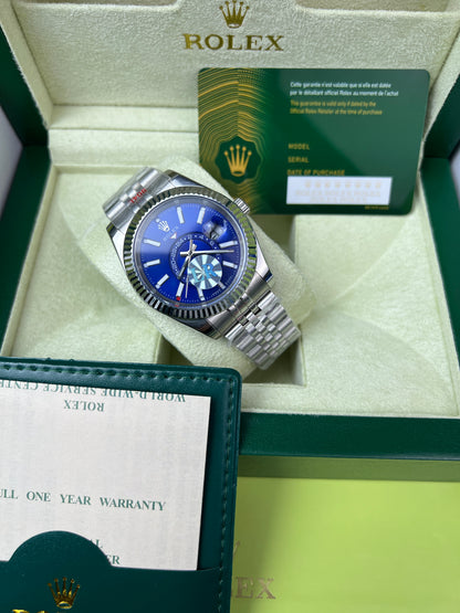 Rolex Sky-Dweller cadran bleu paiement à la livraison