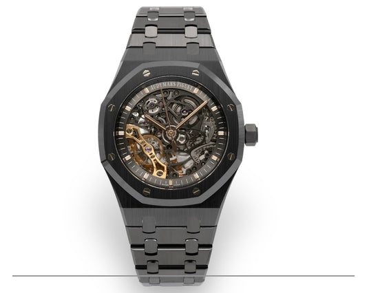 Audemars Piguet Royal Oak Squelette Noir – L’Élégance Nocturne à l’état Pur