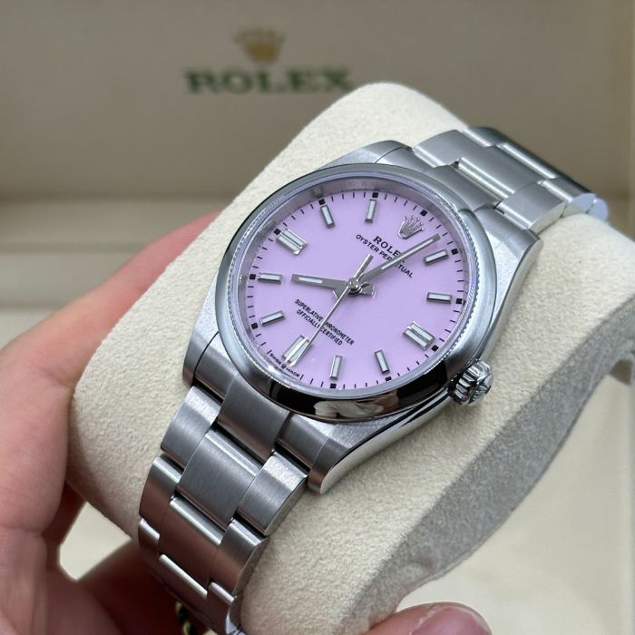 Rolex Oyster Perpetual cadran rose livraison rapide Maroc