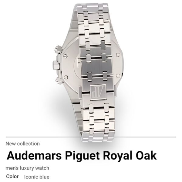 ⁦ساعة Audemars Piguet رويال أوك كرونوغراف الفاخرة - بمينا أزرق⁩ - الصورة ⁦3⁩